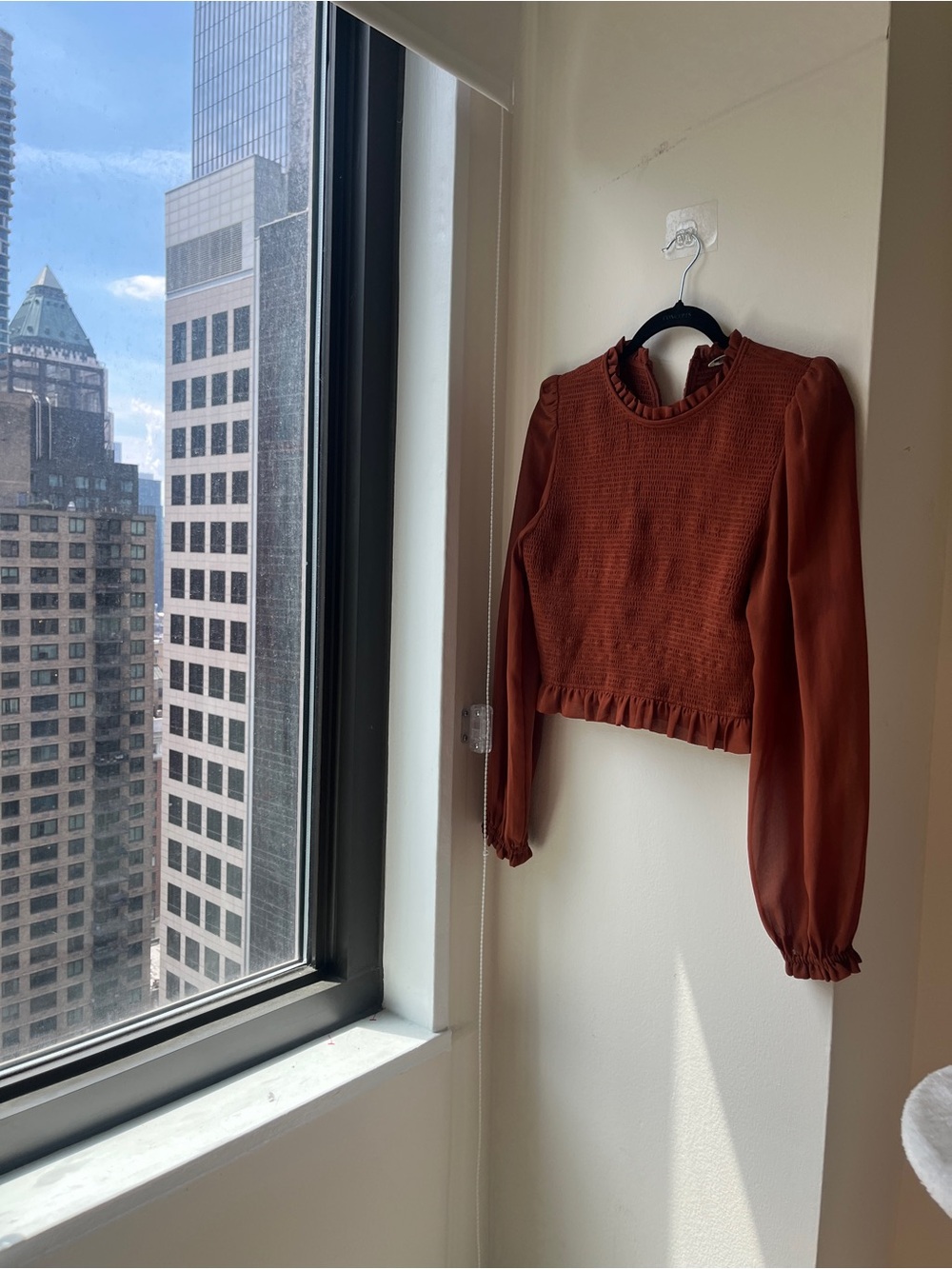 Wilfred Rust Smocked Ruffle Blouse - Picture 6 of 6
